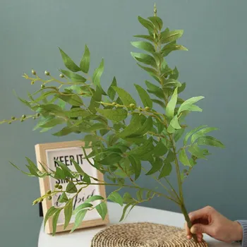 

Artificial leaves bouquet fake willow jungle wedding backdrop decoration christmas faux foliage vine party home decor plant Xmas