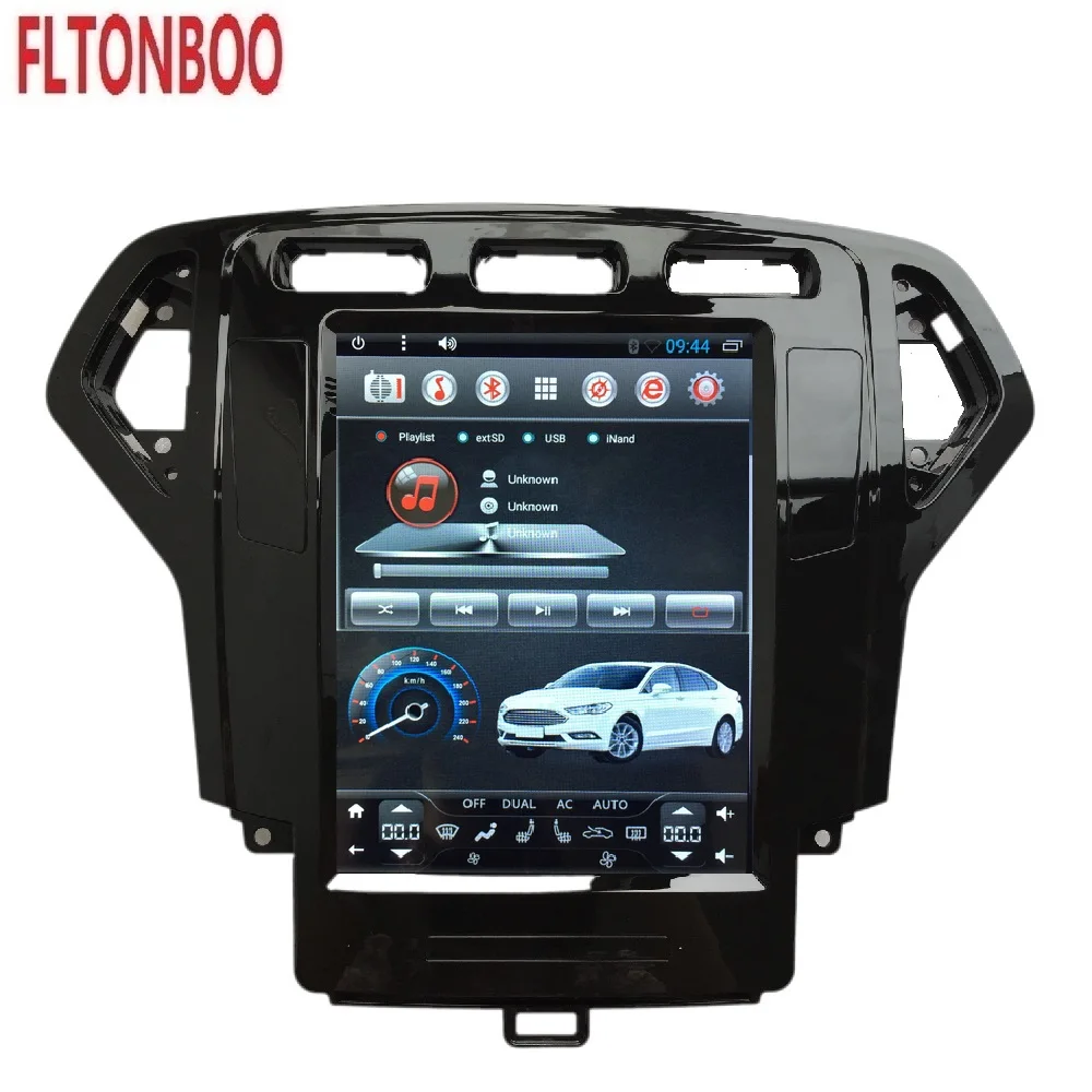 Best 10.4  inch car radio Player Gps Navigation Tesla Style for Ford Mondeo Car Radio Android 6.0  2007 2008 2009 2010 12