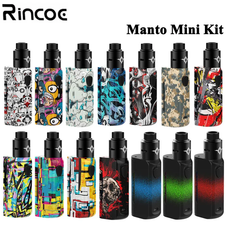 

Original Rincoe Manto Mini RDA Kit 90W Manto Mini Box MOD with Metis RDA Electronic Cigarette Vape Vaporizer