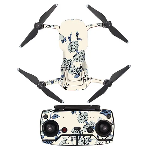 Страшный череп Водонепроницаемый ПВХ наклейка на кожу наклейка для DJI MAVIC Air Drone Защитная пленка для тела+ пульт дистанционного управления крышки контроллеров - Цвет: YSDJA0130