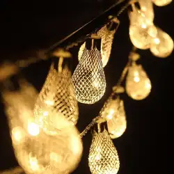 2,5 м полый металлический шар светодио дный лампы Капельное Фея огни строки одежда для свадьбы, дня рождения christmasNEW год фестиваль домашний