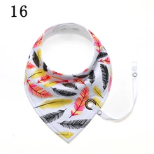 Pretty Baby Infant Toddler Soft Triangle Bandana Bib Burp Saliva Towel with Pacifier Clip Water Absorb Bandana Baby Accessories