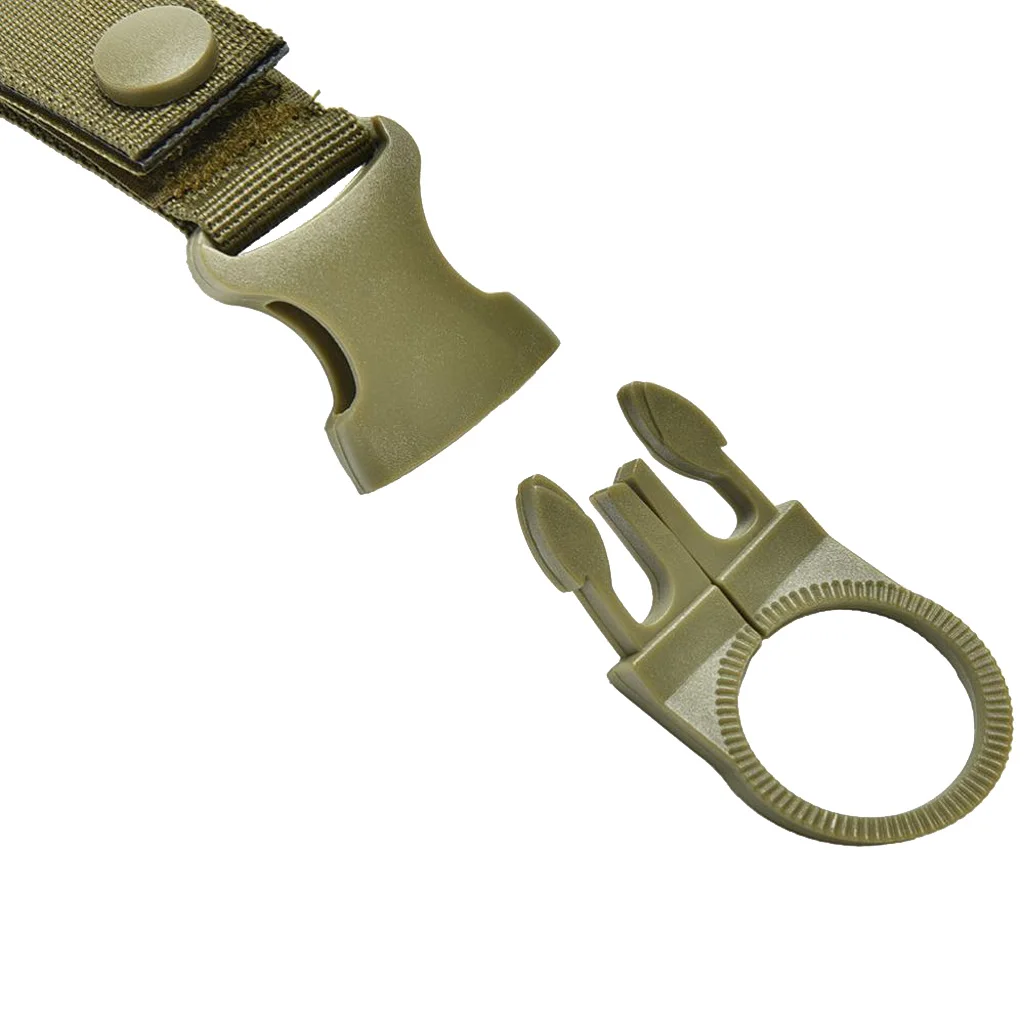 Outdoor Carabiner Nylon Key Hook Molle Webbing Strap Hanging System Belt Buckle Water Bottle Holder Choice of Color 