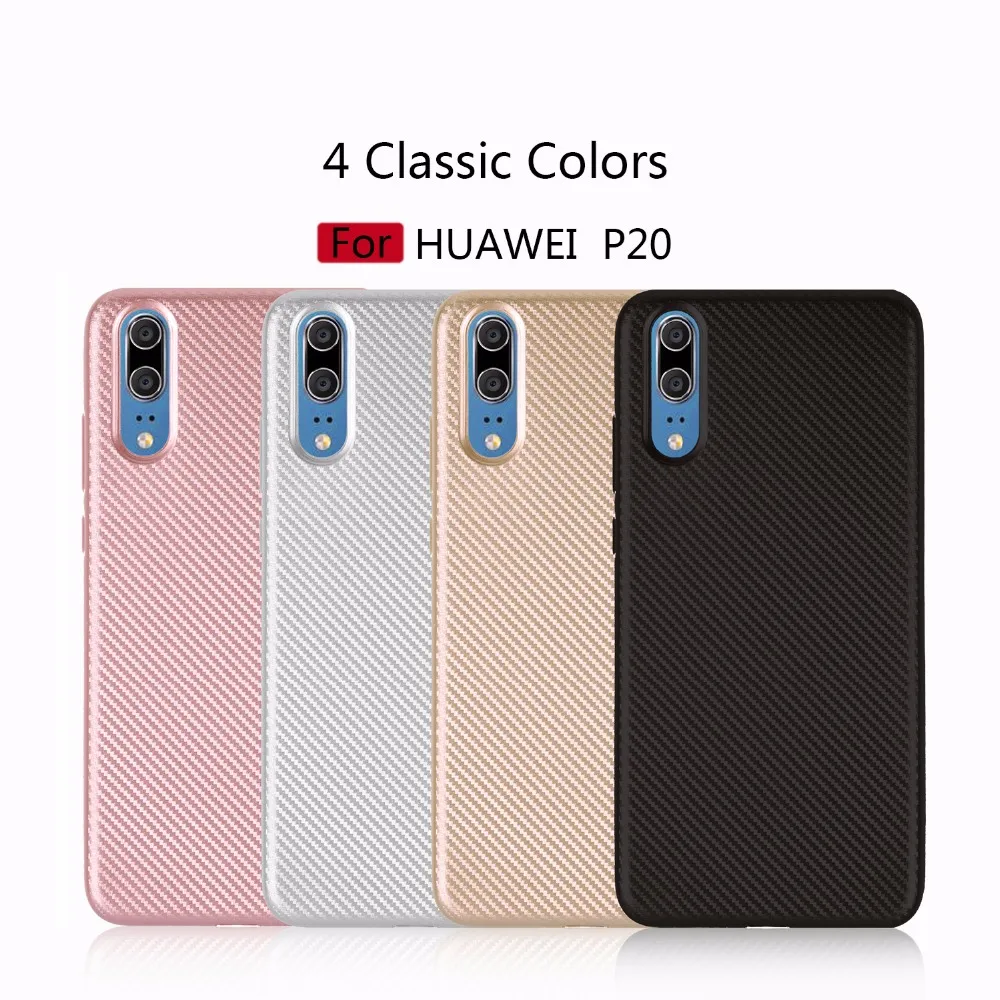 

For Huawei P20 case Luxury Shockproof Carbon Fiber Ultra Thin Soft TPU phone case For Huawei P20 Plus P20 Pro slicone back cover