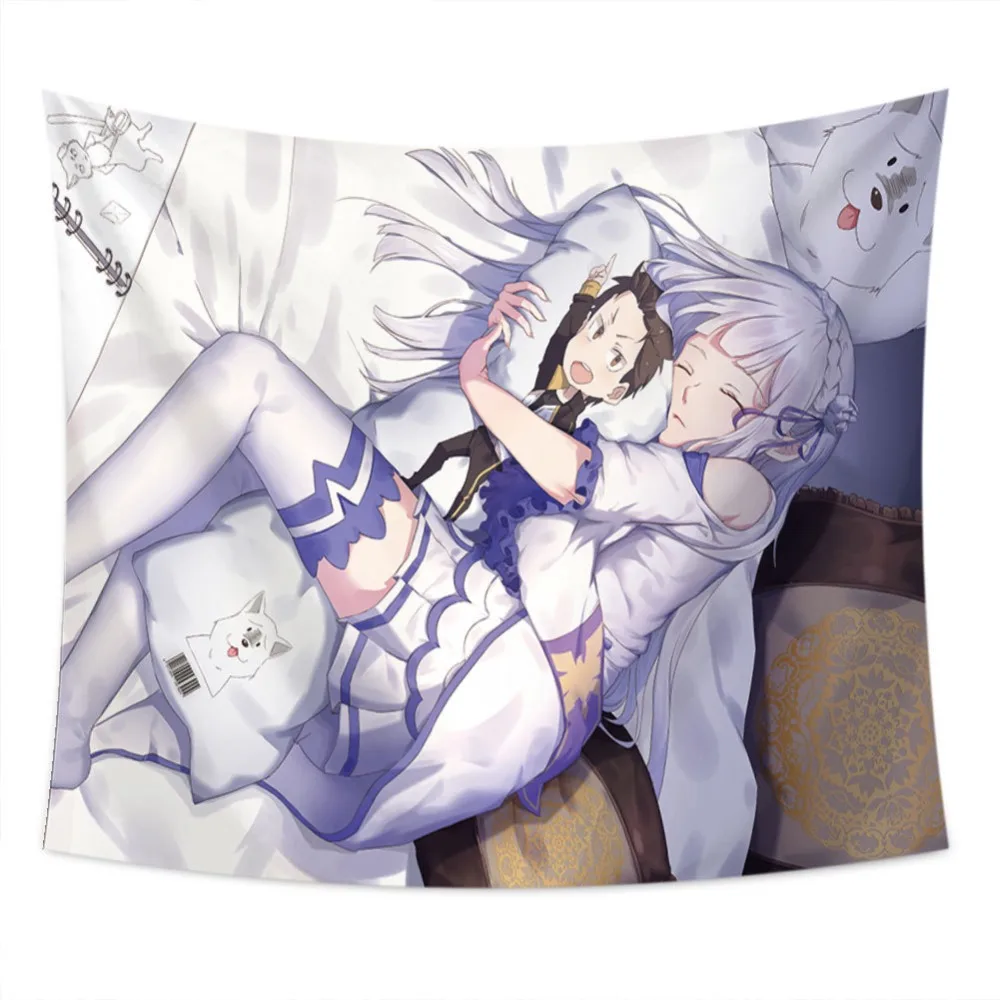 Re Zero начиная с разных миров гобелен Настенный декор домашний сделай сам|Гобелен| |