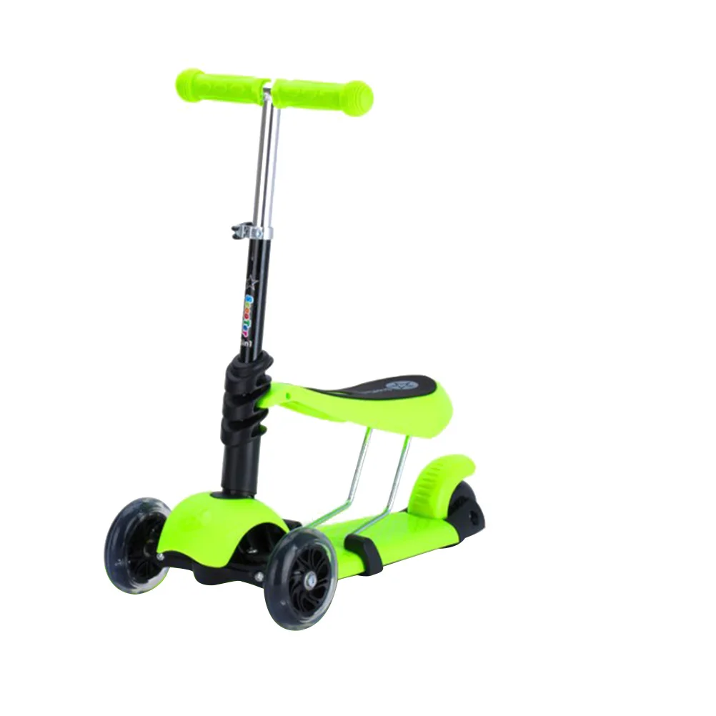

Scooter for Kids 3-in-1 Mini 3 Wheel Kick Scooter with Removable Seat Adjustable Foldable Push Scooter with LED Flashing Wheels