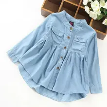 PUDCOCO/детская одежда для маленьких девочек вечерние топы с длинными рукавами и джинсовой юбкой, футболка