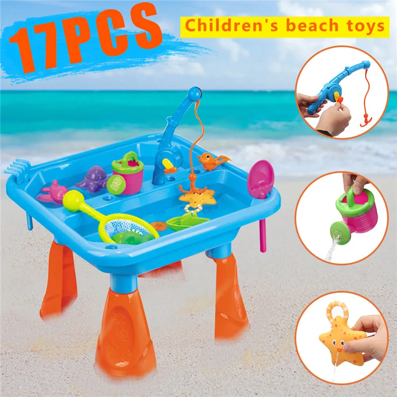 

Kids Outdoor Pirate Ship Sand & Fish Water Table Children Play Beach Sandpit Toy Sand toys Pools & Water Fun