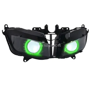 

ABS Assembly HID Projector With Green Angel Double Low High Beam Motorcycle Headlight Fits For Honda CBR600RR 13-Up