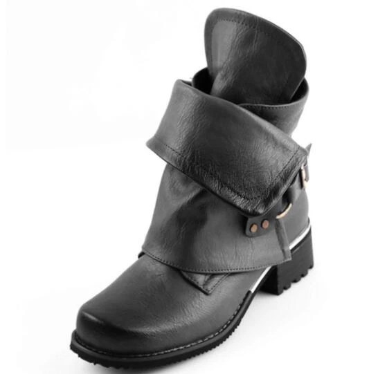 soft leather mid calf boots