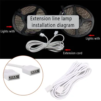 

Drop Shipping 4 PIN RGB Led Connector Extension Cable 5M Cord Wire With 4pin Connector For RGB 5050 3528 Led Strip Light