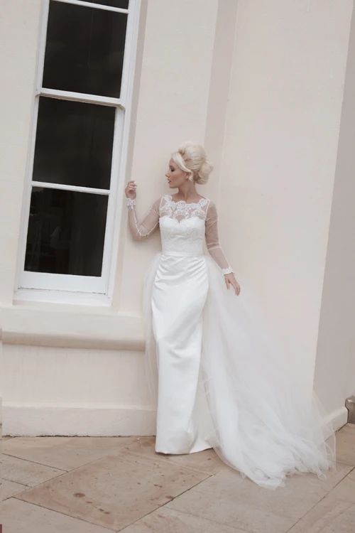 Floor Length Pencil Skirt Wedding Dress 