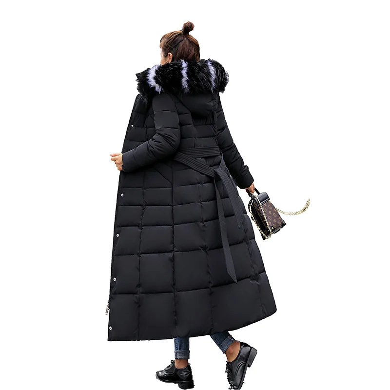 #*Cheap Rlyaeiz New 2018 Winter Jacket Women Thicken Wadded Jacket Warm Coat Women Large Fur Collar Hooded Parka X Long Winter Coats