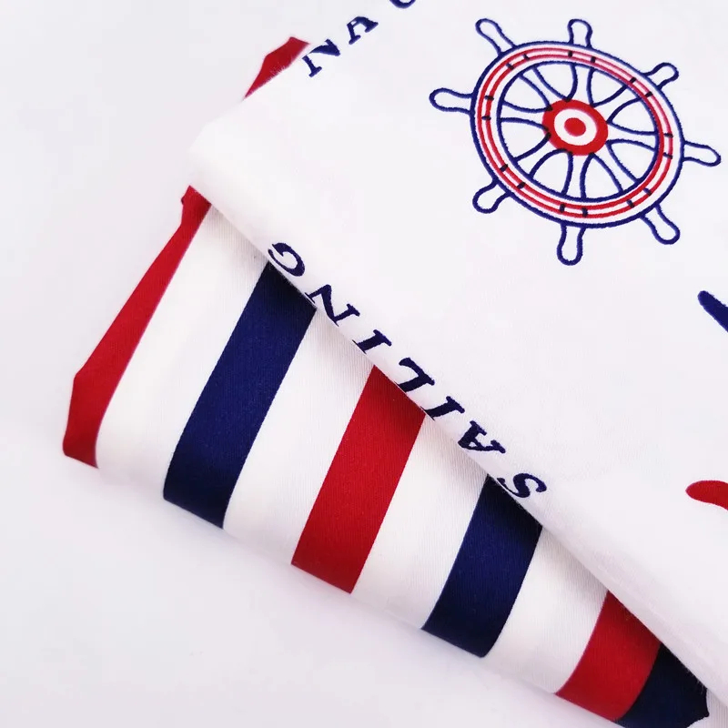 

Hot Sale Stripe Cotton Twill Fabric High Quality 100% Cotton Patchwork Material Quilting Fabric Handmade Sewing Cloth For Child