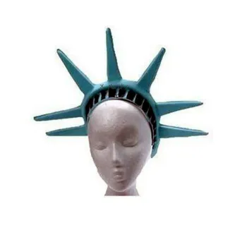 

Statue of Liberty Crowns Hat Visors and Caps Head Headwear halloween latex Purge Mask costume Kiss Me maske larp cosplay