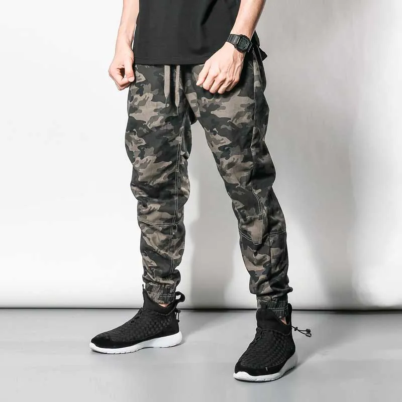 

Military Army Fans Mens Casual Jogger Pants Cotton Camouflage Hip Hip Harem Pants Taper Male Trousers Elastic Waist Man Clothes