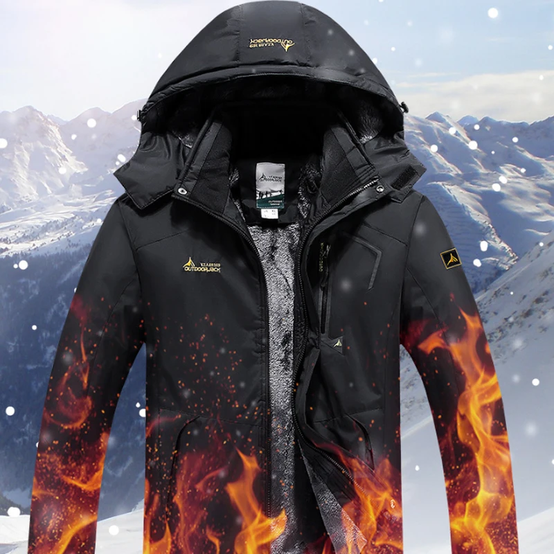 Women Winter Skiing Camping Trekking Climb Hiking Windproof Outdoor Hood Travel Waterproof Coat Fur Jacket Fishing 3XL Oversized