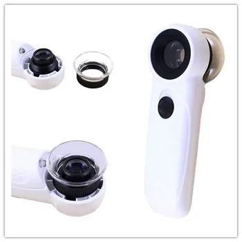 

45X Handheld High Power with LED Light Jewelry Magnifier Tool Appraisal Printing Antiques Optical Lenses