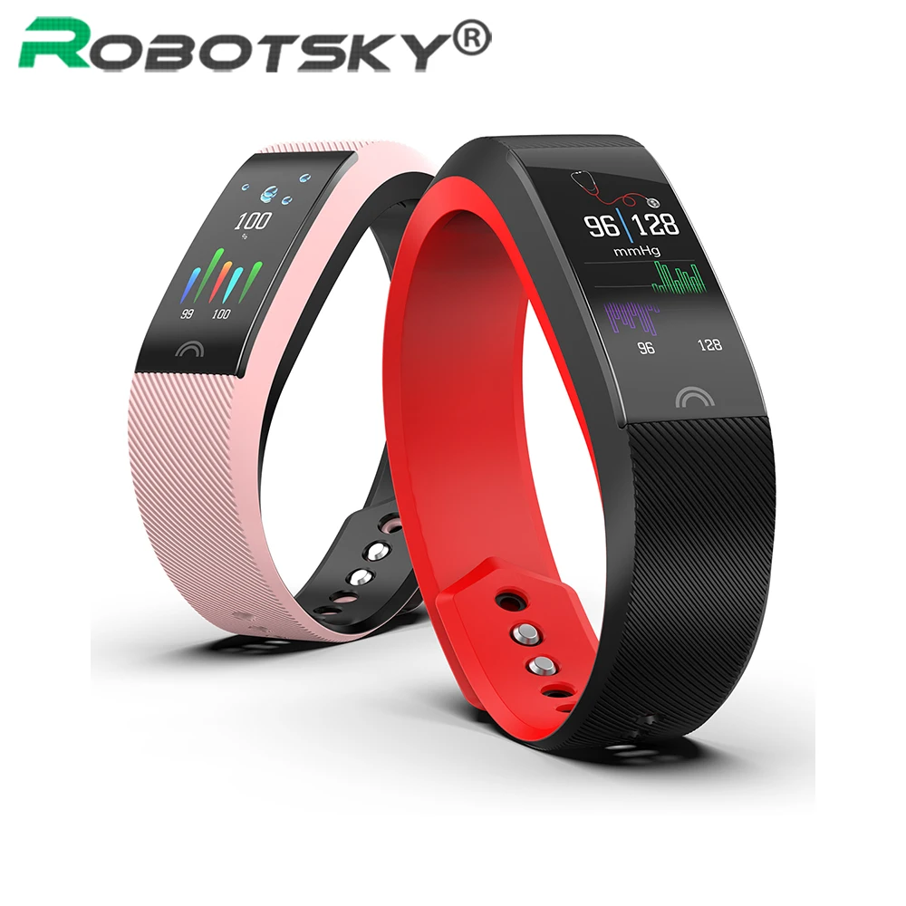  Robotsky F6 Smart Watch Bluetooth Blood Pressure Heart Rate Sleep Monitor Sport Bracelet Waterproof - 32976072954