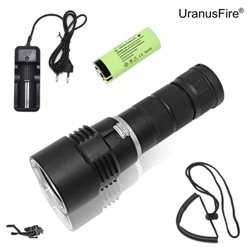 

Diving Flashlight Underwater Lamp Waterproof Dive Torch XM-L2 Portable LED Light + 26650 Battery + Charger