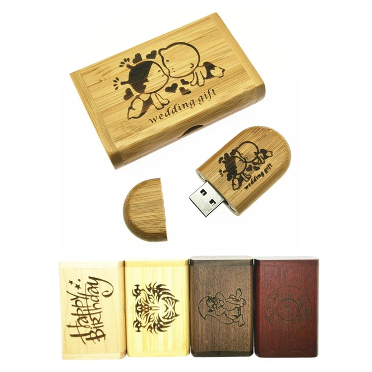Деревянный USB флеш накопитель с полной емкостью карта памяти + упаковочная