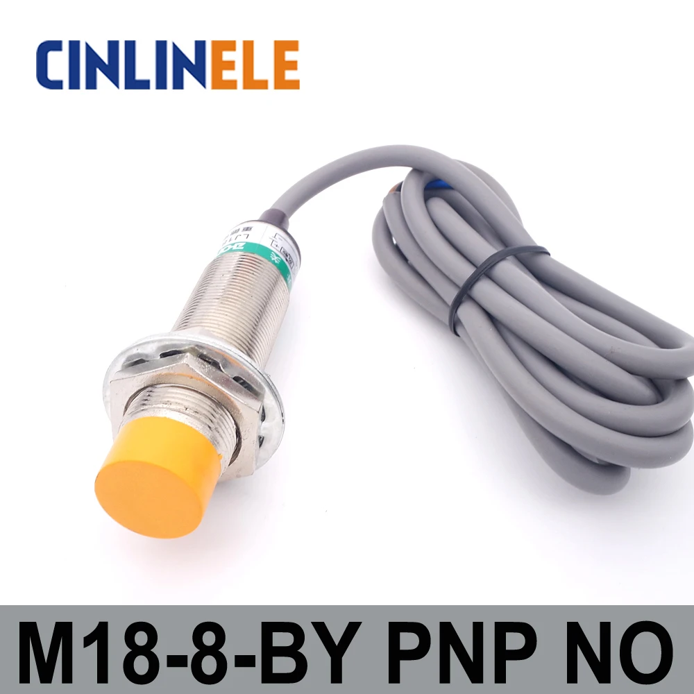 

M18 LJ18A3-8-Z/BY 8mm 6V-36V induction DC PNP NO metal sensor inductive proximity switch Screen shield type LJ8A3 sensor switch