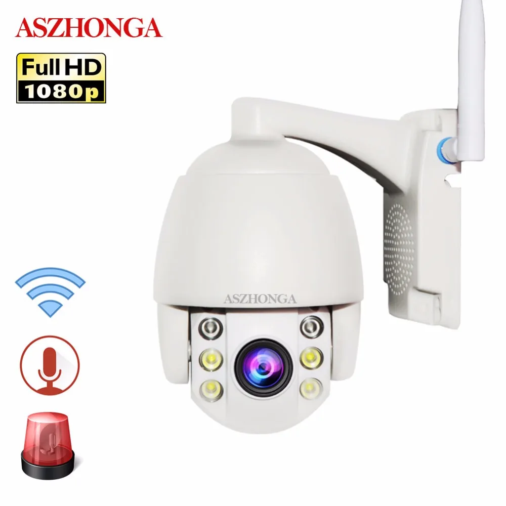 Мини PTZ Скорость купольная ip-камера Камера Беспроводной Wi-Fi CCTV 1080 P 2MP HD открытый IP66 Водонепроницаемый движения сигнализации ИК Аудио P2P