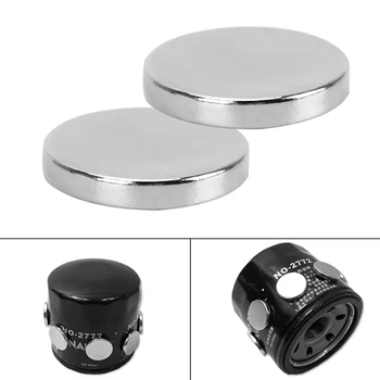 

2 Pieces Car Engine Oil Filter Magnet Fuel Economizer For Iron Body ATV SUV Motorcycle Engine Oil Saver Strong Adsorption
