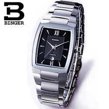 Швейцарские мужские часы Binger, роскошные брендовые часы, мужские кварцевые часы, мужские часы из вольфрамовой стали с сапфиром, водонепроницаемые наручные часы B-0394-4