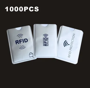 

1000 pcs printed Anti Theft Credit Card Holder with passport holder Aluminum RFID Blocking Sleeve Protect your money and ID