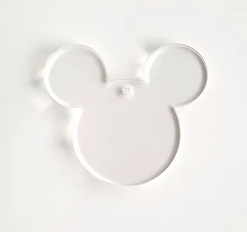 

10PCS OF ACRYLIC KEYCHAINS MICKEY MOUSE CLEAR BLANK 1/8" THICK Clear Acrylic Laser Cut Sheet , Acrylic keychain blank pieces