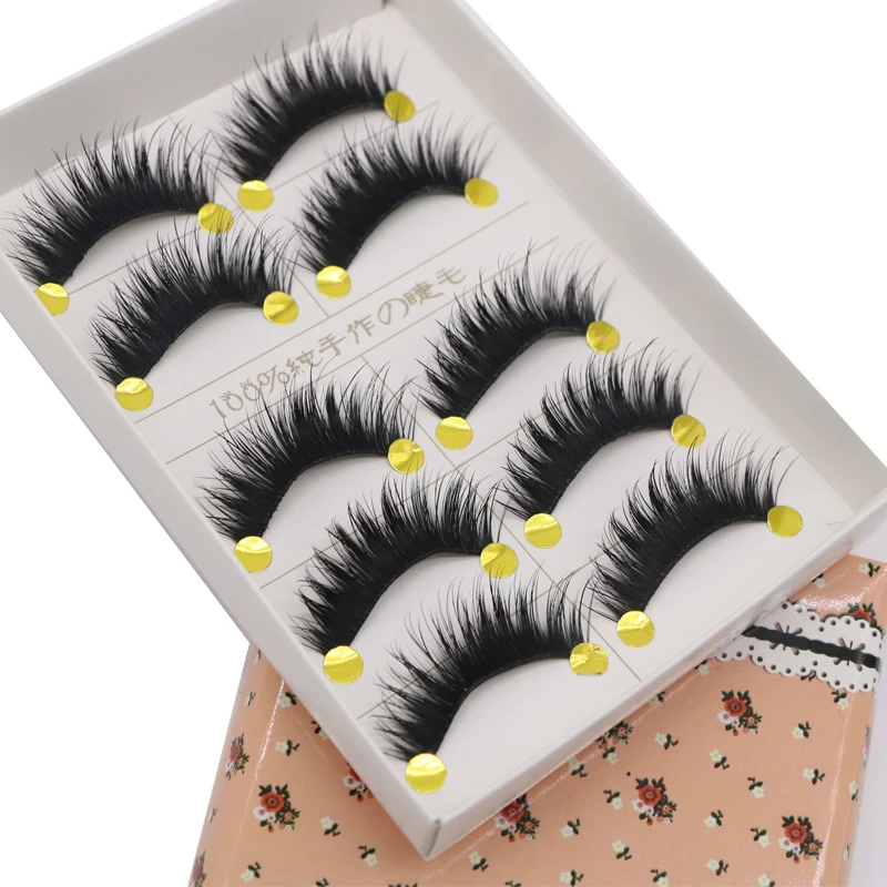 

15pair A Set Of Fake False Eye Lashes Natural Makeup Tool Volume Eyelashes 2017 Hot Curl Long Mink Eyelash Extension Soft Black