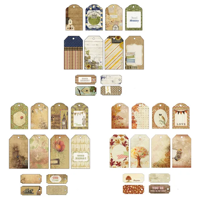 12pcs set handmade hanging tag kraft paper our time gift tag label gift tag label