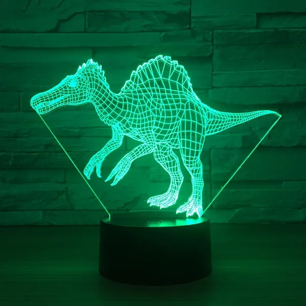 Динозавр светодиодный 3D акриловый ночной Светильник Новинка ночника Животные USB 7 цветов Изменение сенсорный выключатель настольной лампы Праздничные подарки - Цвет: L9331-8