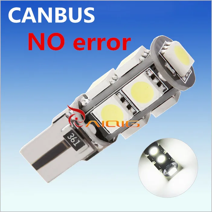 T10 9 SMD 5050 CANBUS OBC без ошибок Светодиодная лампа W5W 501 dash светодиодные автомобильные