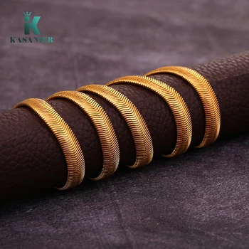 

20pcs New Men Chain 6MM Gold Plating Snake Necklace 16-26inch Fashion Necklaces Jewelry Guarantee Long Necklaces customizable