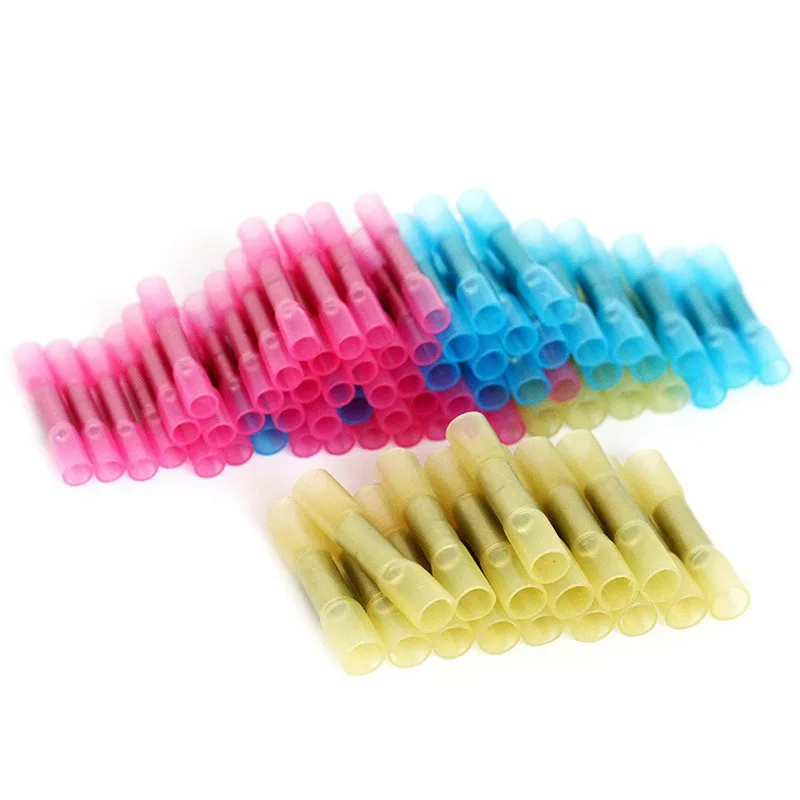 100PCS/set Colorful 3 Sizes Mixed Melt Glue Inside Heat Shrink Butt