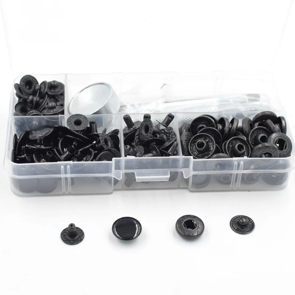 

50 sets /lot 633 Button.Spring clasp12.5mm Black snaps rivet. Clothing & AccessoriesMetal buttons. Metal snap T8 T5 T3