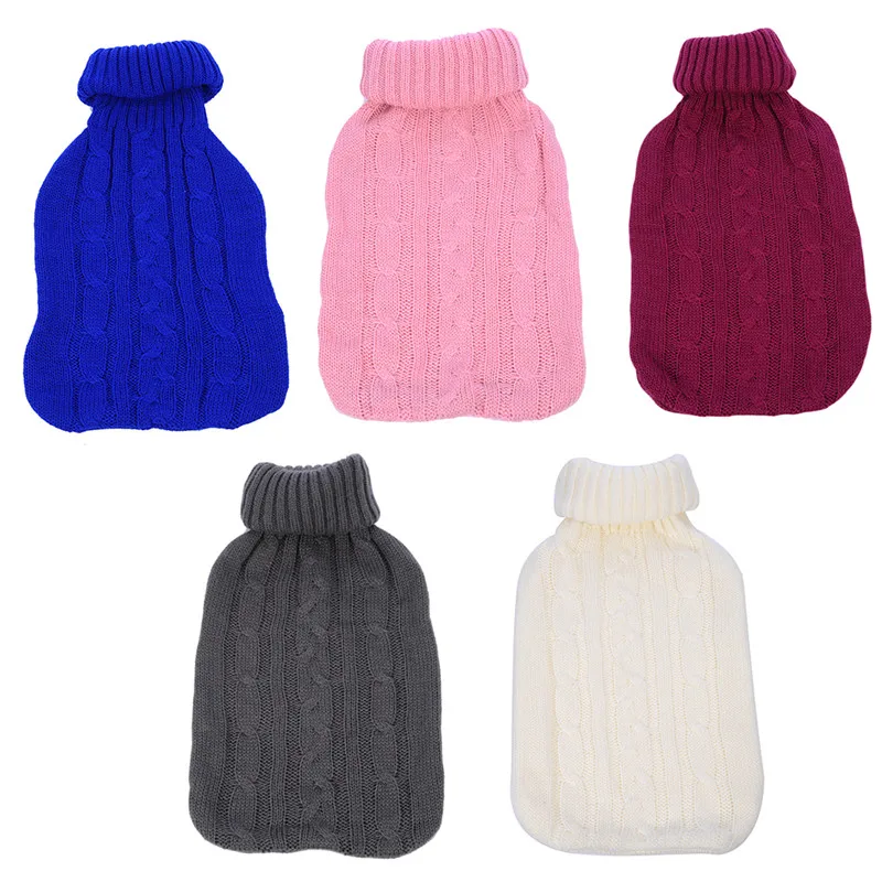 

2000ml Large Knitted Hot Water Bag Cover Warm Cold-proof Heat Preservation Hot Water Bottle Cover