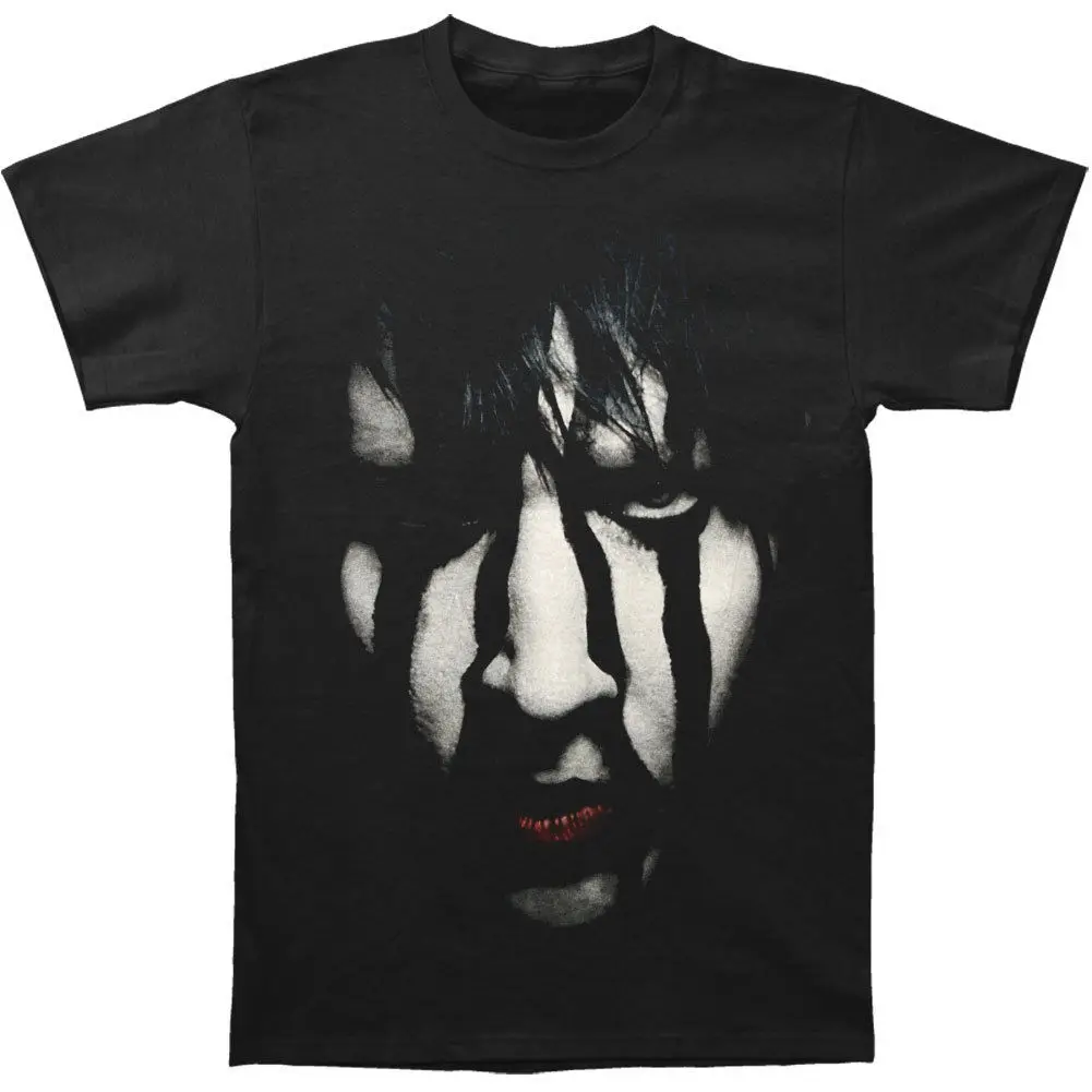 Marilyn Manson Men's Striped Face 2013 Tour T-shirt Black Summer Casual Man T Shirts Good Quality top tee | Мужская одежда