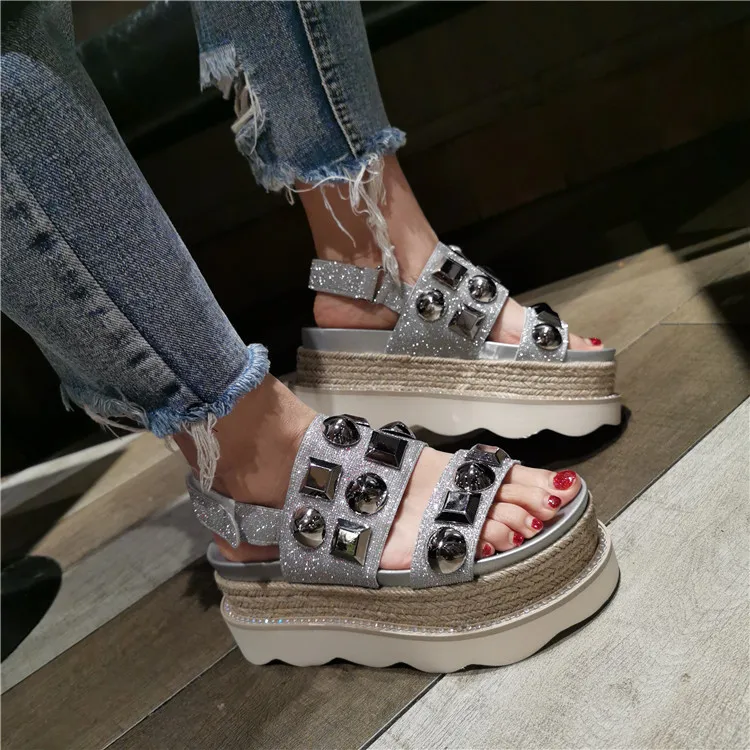 

New espadrille sandals womens shoes summer fashion 2019 platform sandals scarpe donna estive dames schoenen zomer