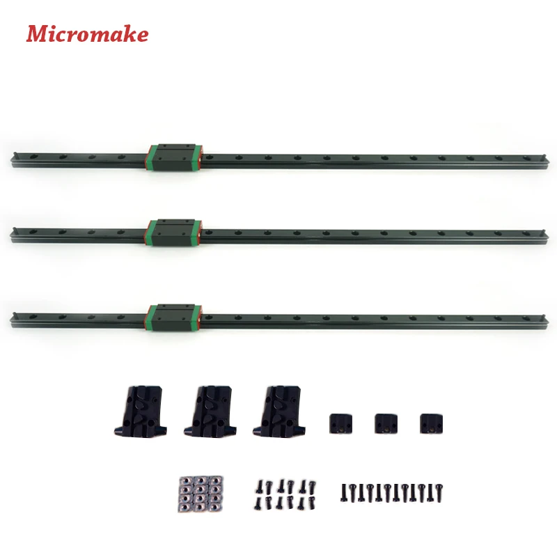Prix pour Micromake 3D Imprimante Kit Kossel Delta Linéaire Rail 460mm Longueur avec Toboggan Bloc 3 pcs/lot Prix pour Micromake 3D Imprimante Kit Kossel Delta Linéaire Rail 460mm Longueur avec Toboggan Bloc 3 pcs/lot