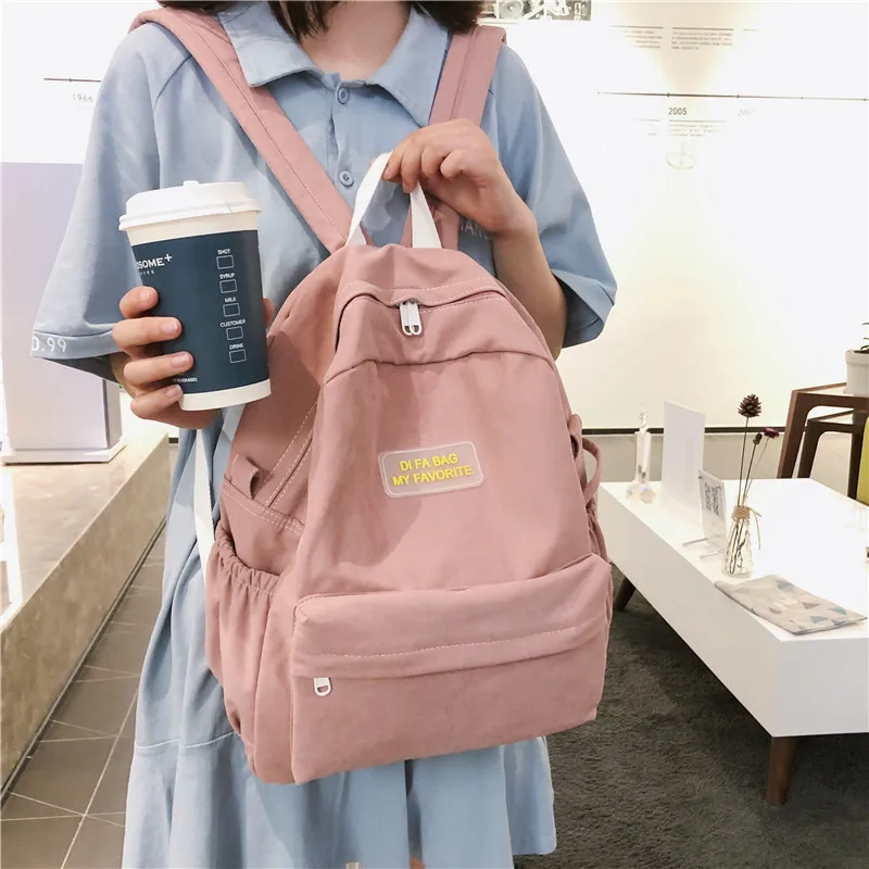 DCIMORTransparent label женский рюкзак из полиэстера и хлопка, рюкзак для путешествий, школьный рюкзак для девочек-подростков, сумки для книг Mochila