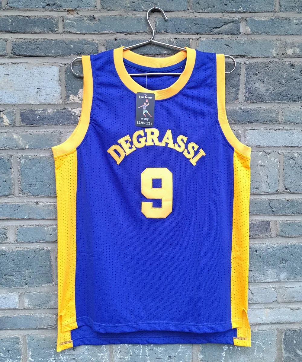 LIANZEXIN Cheap #9 Drake Jimmy Brooks Degrassi Community School Panthers Basketball Jersey No Name Blue Men Jerseys Sale
