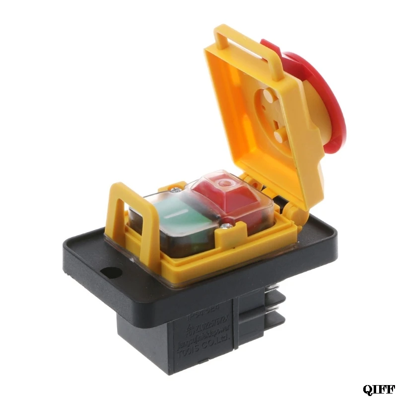 

KJD12 250V 4Pin Waterproof Magnetic Start Stop No Volt Release Pushbutton Switch Mar28
