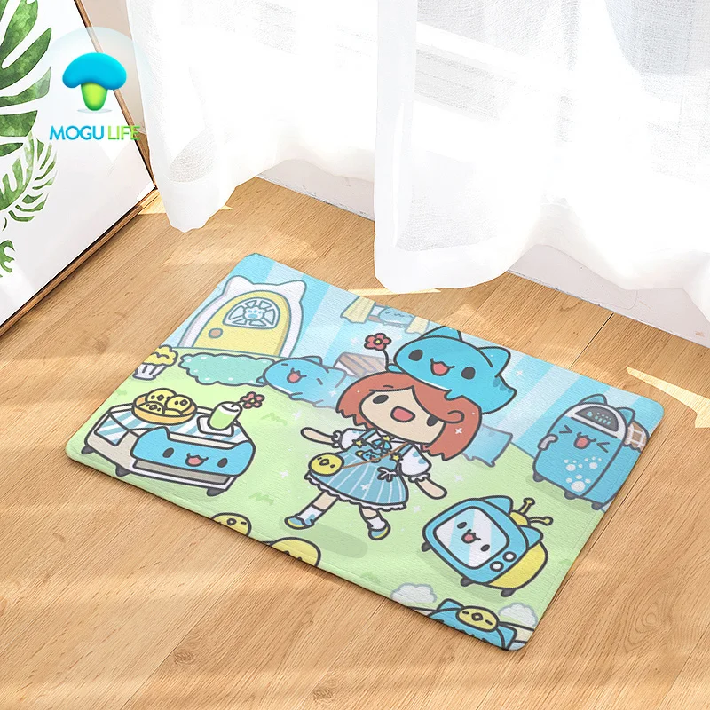 

IVYYE Blue Cat Style Customized Anime Mat Decoration Home Carpets Cartoon Rug Bedroom Floor Mats Bath Plush Rugs Doormat NEW