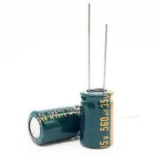 35V 560 мкФ 10*20 высокочастотный низкоимпедансный алюминиевый электролитический конденсатор 560 мкФ 35v 20