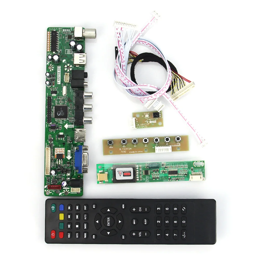 T. vst59.03 ЖК-дисплей/LED контроллер драйвер платы для b154ew02 CLAA154WA05 (ТВ + HDMI + VGA + CVBS + USB) lvds повторное ноутбук 1280x800