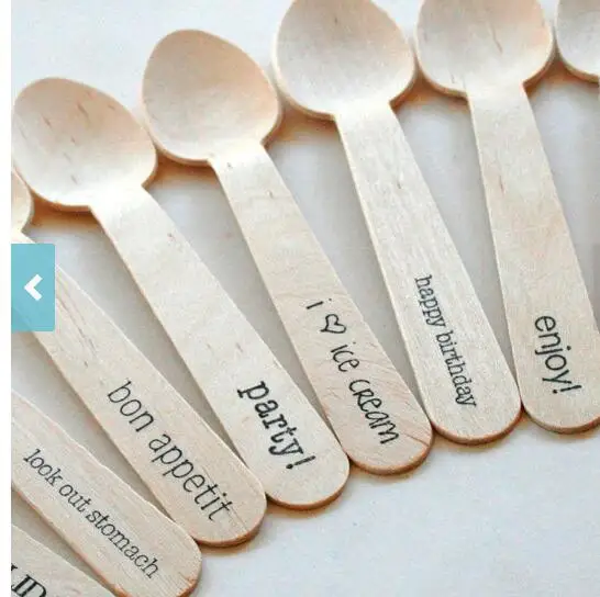 personalized Wooden Utensils Rustic Wedding birthday Wooden baby bridal