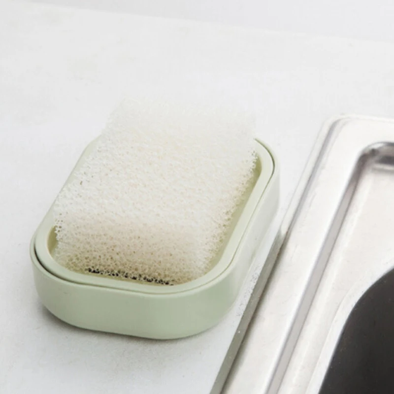 New 1PCS Plastic Soap Dish Plastic Bathroom Creative Double draining soap holder Non-slip soap box
